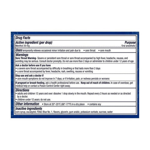 Vicks, Vapocool Severe Medicated Drops Winterfrost, 18 Each