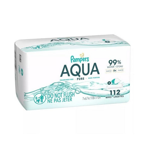 Pampers, Aqua Pure Wipes, 112 Count