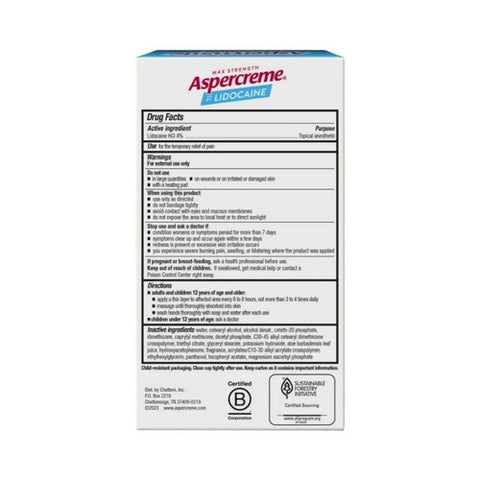 Aspercreme, Foot Pain Creme With 4% Lidocaine, 4 Oz