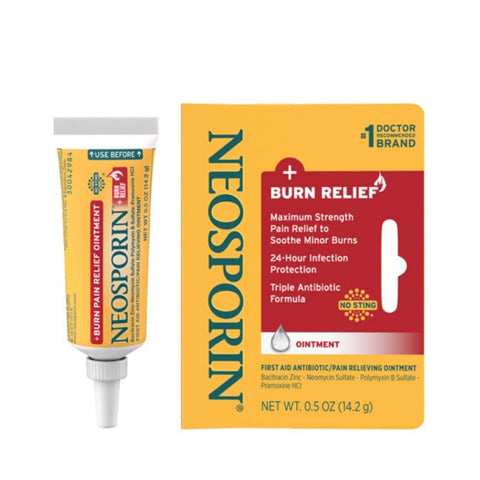 Neosporin, Burn Relief And First Aid Antibiotic Ointment, 0.5 Oz