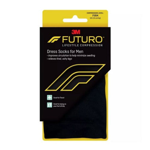 3M, Futuro Lifestyle Compression Dress Socks for Men Firm, 1 Each
