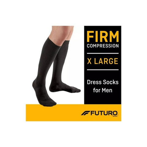 Futuro, Lifestyle Compression Dress Socks for Men Firm Black, 1 Each