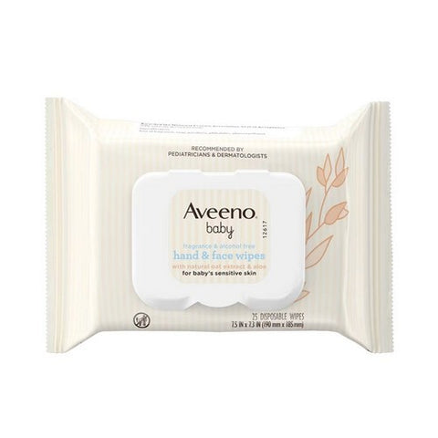 Aveeno, Baby Hand & Face Wipes, 25 Each