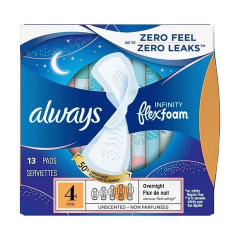Always Discreet, Always Maxi Pads With Flexi-Wings Extra Long Super, 13 Each