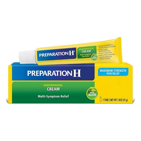 Preparation H, Hemorrhoidal Cream With Aloe, 1.8 Oz