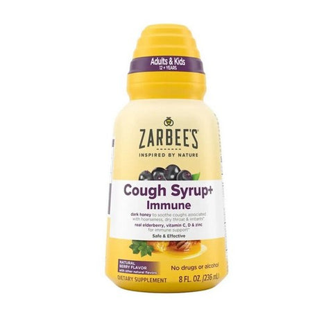 Zarbees, Zarbee's Naturals Complete Cough Syrup+Immune Natural Berry Flavor, 8 Oz