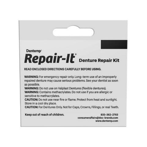 D.O.C., Repair-It Denture Repair Kit, 3 Repairs, Kit