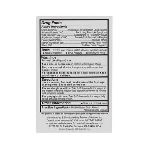 Forces of Nature, Allergy Maximum Strength, 10 ml