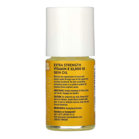 Jason Natural Products, Vitamin E Oil, 32000 IU, w/Wand 1.1 Fl Oz