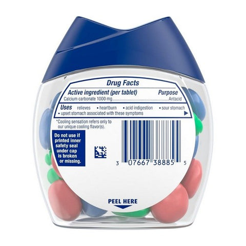 Tums, Ultra Strength 1000 Chewy Bites Cooling Sensation Fruit Fusion, 28 Tabs