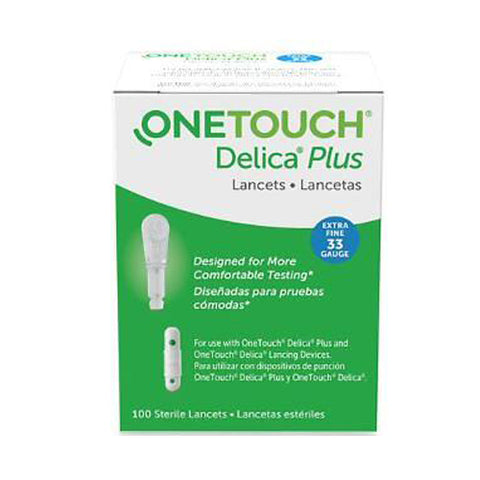 Onetouch, Delica Lancets Fine 30 Gauge, Box Of 100