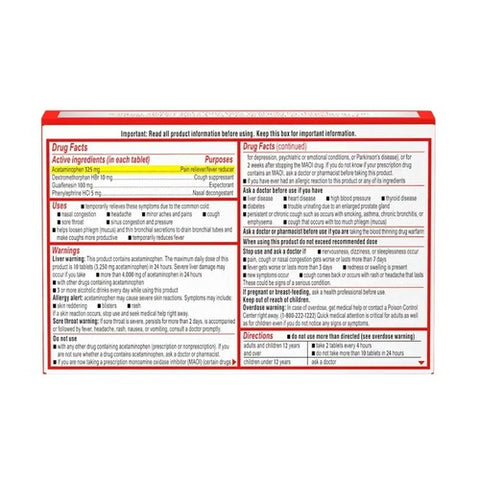 Zarbees, Sudafed PE Pressure + Pain + Cold Caplets, 24 Tabs