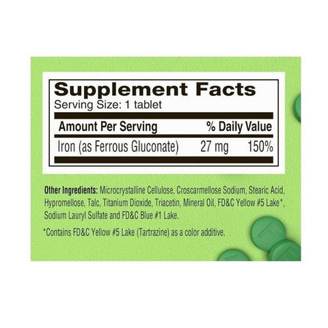 Fergon, Iron Supplement Tablets, 100 Tabs