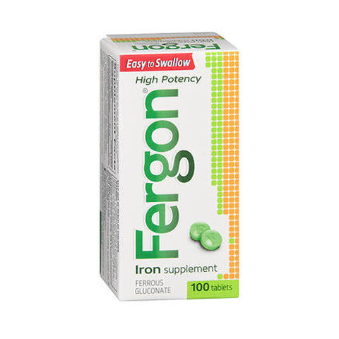 Fergon, Iron Supplement Tablets, 100 Tabs