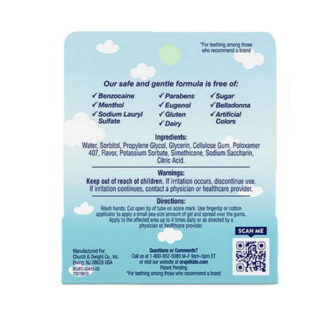 Baby Orajel, Non-Medicated Cooling Gel for Teething, 0.33 Oz