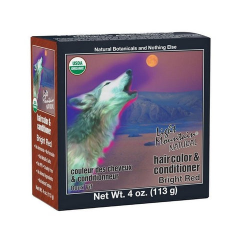 Light Mountain, Natural Hair Color & Conditioner, Bright-Red 4 Oz