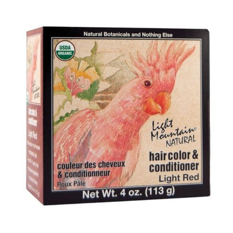 Light Mountain, Narural Hair Color and Conditioner, Light-Red 4 Oz