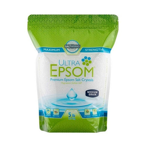 SaltWorks, Premium Epsom Salt Medium, 5 Lb