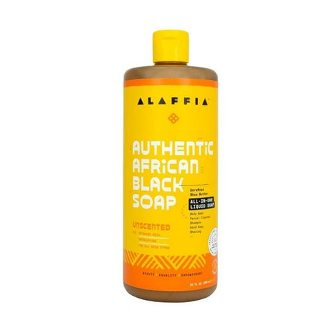 Alaffia, Black Soap Unscented, 32 Oz