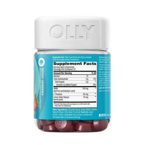 Olly, Stress Gummies, 0, Berry Verbena 42 Count