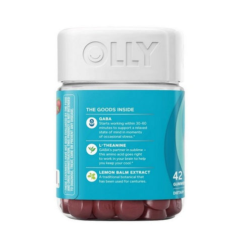 Olly, Stress Gummies, 0, Berry Verbena 42 Count