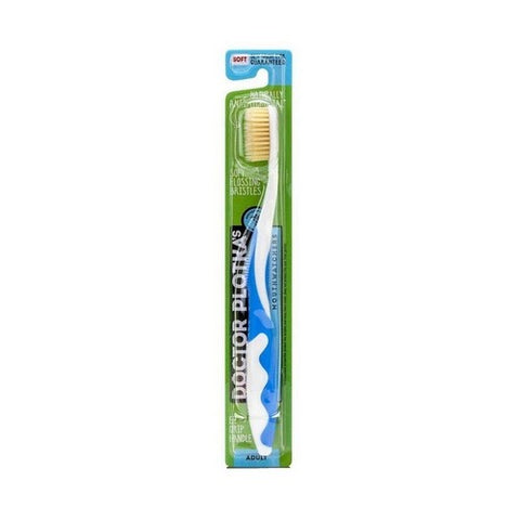 Doctor Plotka's, Mouthwatchers Adult Naturally Antimicrobial Toothbrush, 0, Soft Blue 1 Each