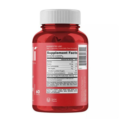 Goli Nutrition, Apple Cider Vinegar Gummies, 0, 60 Gummies