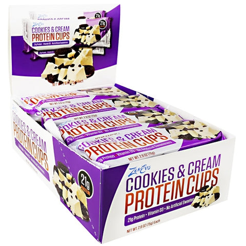 Zenevo, Protein Cups Cookies & Cream, 12 Each