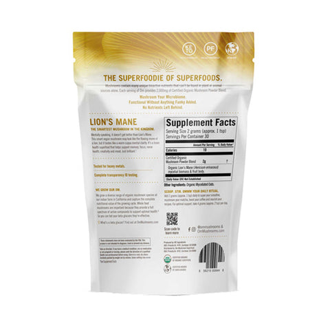 Om Mushrooms, Mushroom Superfood Powder, Lion's Mane 60 Grams