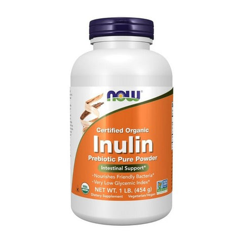 Now Foods, Inulin Prebiotic Pure Powder Organic, 1 lb