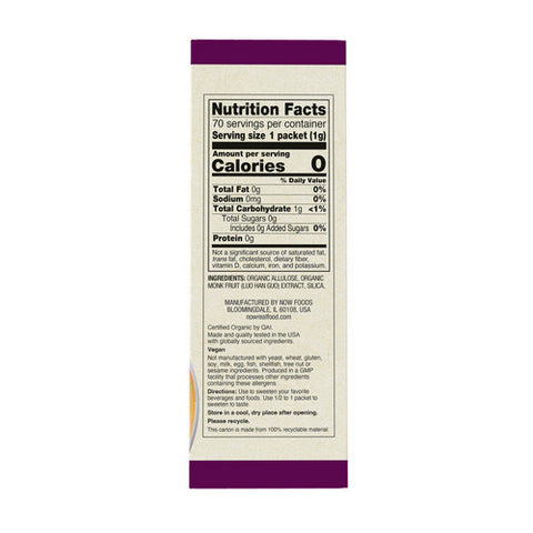 Now Foods, Organic Monk Fruit, 2.47 Oz