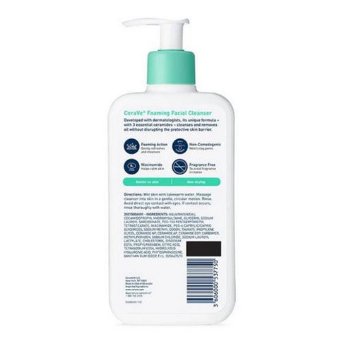Cerave, Foaming Facial Cleanser, 12 Oz
