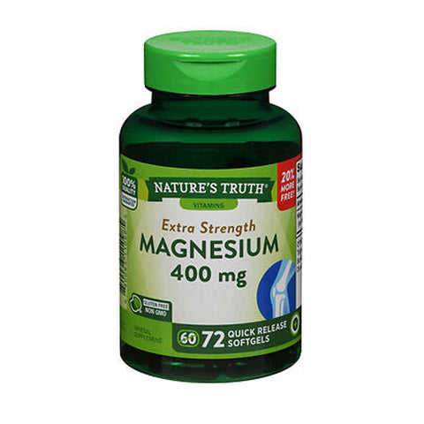 Nature's Truth, Magnesium Quick Release Softgels, 400 Mg, 72 Tabs