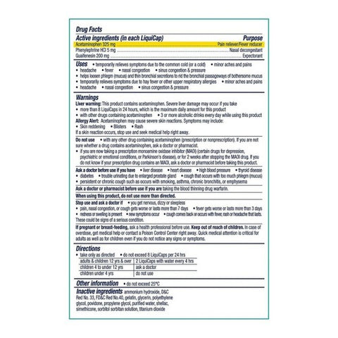 Sinex, Severe Congestion LiquiCaps, 24 Tabs