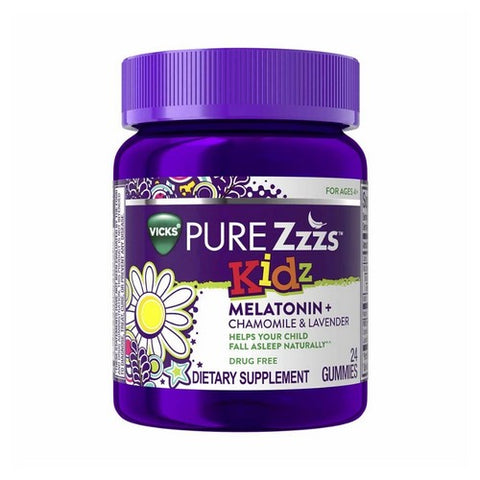 Vicks, Pure Zzzs Kidz Gummies Natural Berry Flavor, 24 Each