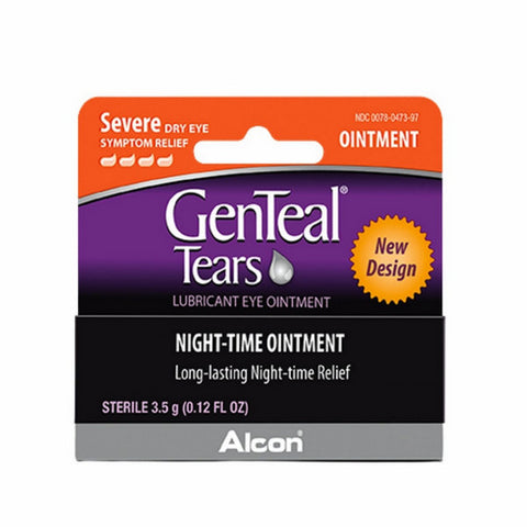 Genteal, Night-Time Lubricant Eye Ointment Severe Dry Eye Symptom Relief, 3.5 Grams