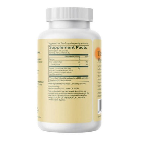 Om Mushrooms, Lion's Mane, 90 Veg Caps