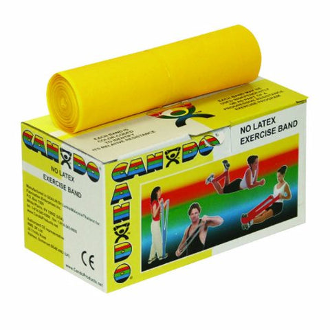 Fabrication Enterprises, Exercise Resistance Band Yellow 5 Inch X 6 Yard X-Light Resistance 10-5611, 1 Each