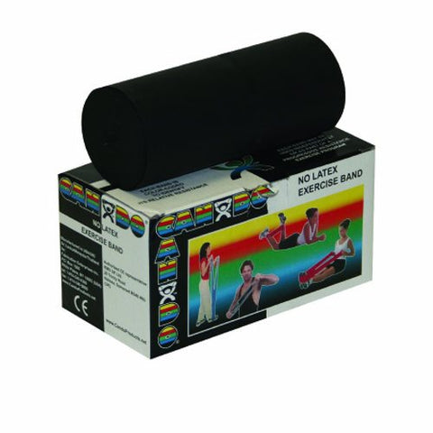 Fabrication Enterprises, Exercise Resistance Band CanDo  Black 5 Inch X 6 Yard X-Heavy Resistance, 1 Each