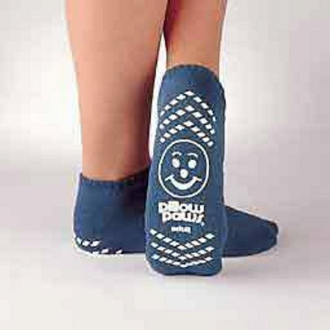 Principle Business Enterprises, Slipper Socks Pillow Paws  Youth Light Blue Ankle High, 1 Pair