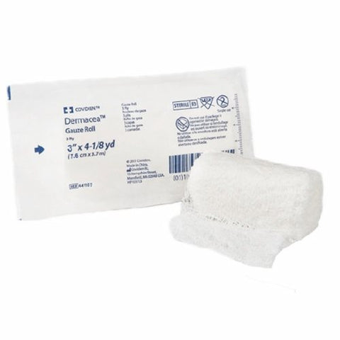 Cardinal, Fluff Bandage Roll Dermacea Gauze 3-Ply 3 Inch X 4 Yard Roll Shape Sterile, 1 Roll