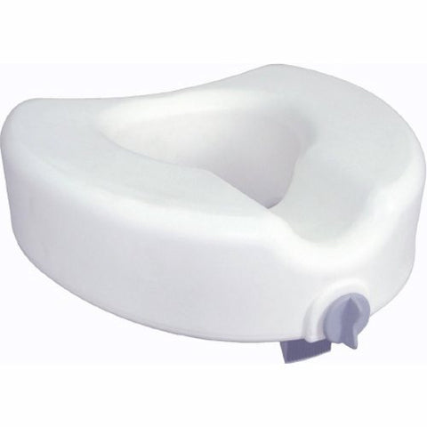 Drive Medical, Raised Toilet Seat Premium 4-1/2 Inch Height White 300 lbs. Weight Capacity, Count of 1