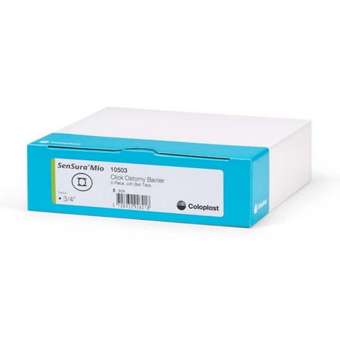 Coloplast, Ostomy Barrier SenSura  Mio Click Pre-Cut, Standard Wear Elastic 40 mm 2-Piece 20 to 35 mm, Box Of 5