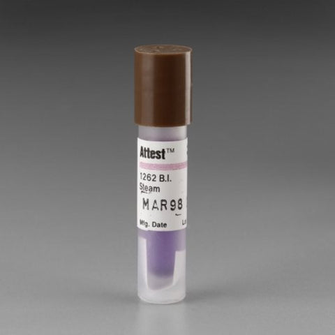 3M, Attest Sterilization Biological Indicator Vial Steam, Box Of 100