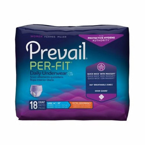 First Quality, Female Adult Absorbent Underwear Pull On Large Disposable PFW-513, Count of 18