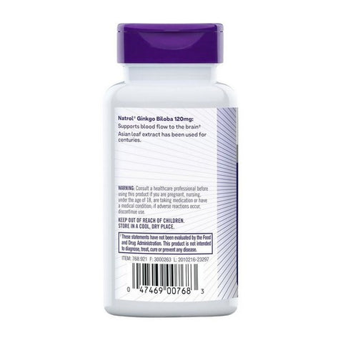 Natrol, Ginkgo Biloba, 120 MG, 60 Capsules