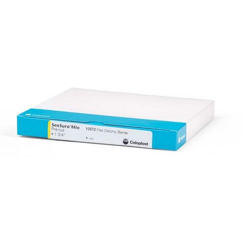 Coloplast, Ostomy Barrier SenSura  Mio Flex Pre-Cut, Standard Wear Elastic 70 mm Yellow Code 1-3/4 Inch Stoma, Box Of 5