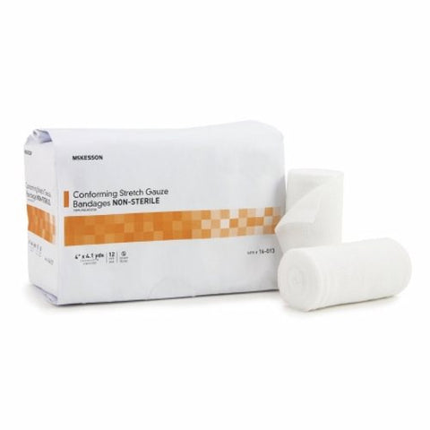 McKesson, Conforming Stretch Gauze Bandages Non Sterile 4 In X 4 1/10 Yards, Case Of 8