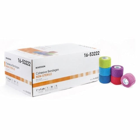 McKesson, Cohesive Bandage 2 Inch X 5 Yard Self-adherent Closure 16-53222, Count of 36