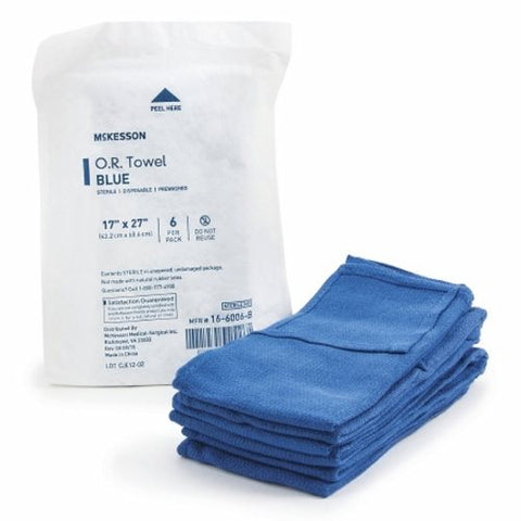 McKesson, Operating Room Disposable Towels Blue, Case Of 12